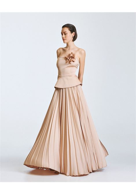 Maxi gonna a pieghe ACCESS fashion | 63-6011-357BEIGE